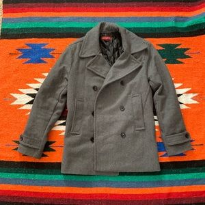 Merona Men’s Gray Pea Coat, Size S